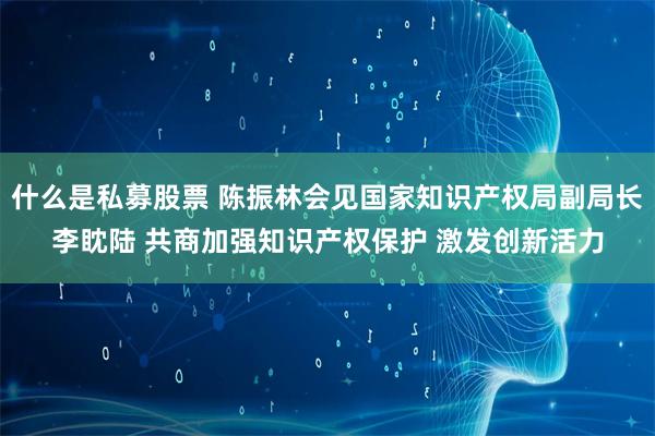 什么是私募股票 陈振林会见国家知识产权局副局长李眈陆 共商加强知识产权保护 激发创新活力
