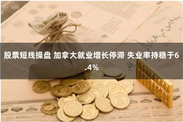 股票短线操盘 加拿大就业增长停滞 失业率持稳于6.4%